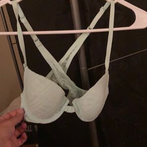Aquamarine lace bra